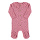 Newborn babygrow w/ collar | Pink w/ little flowers