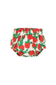 baby bloomers | ecru w/ red roses print