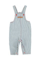 baby dungarees | ecru w/ indigo stripes