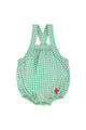 baby romper | green & ecru checkered