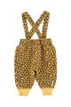 baby trousers w/ straps | mustard w/ animal print