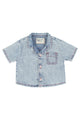 baby hawaiian shirt | blue light denim