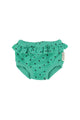 baby high waisted shorties | green w/ black hearts allover