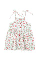 short dress | ecru w/ red flowers allover