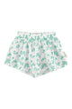 shorts | ecru w/ green flowers allover