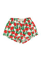 shorts | ecru w/ red roses print