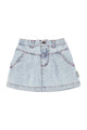 short skirt | blue light denim