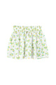short skirt | ecru w/ yellow flowers allover