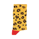 Mustard animal print socks