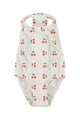 swimsuit w/ back bow | ecru w/ cherries