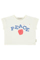 t-shirt | ecru w/ "peace" print