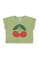 t'shirt | light olive w/ cherry print