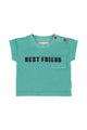 baby t-shirt | turquoise w/ "best friend" print