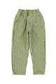 unisex trousers  | green w/ indigo stripes