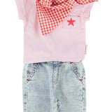 baby t'shirt | lilac w/ "A" print