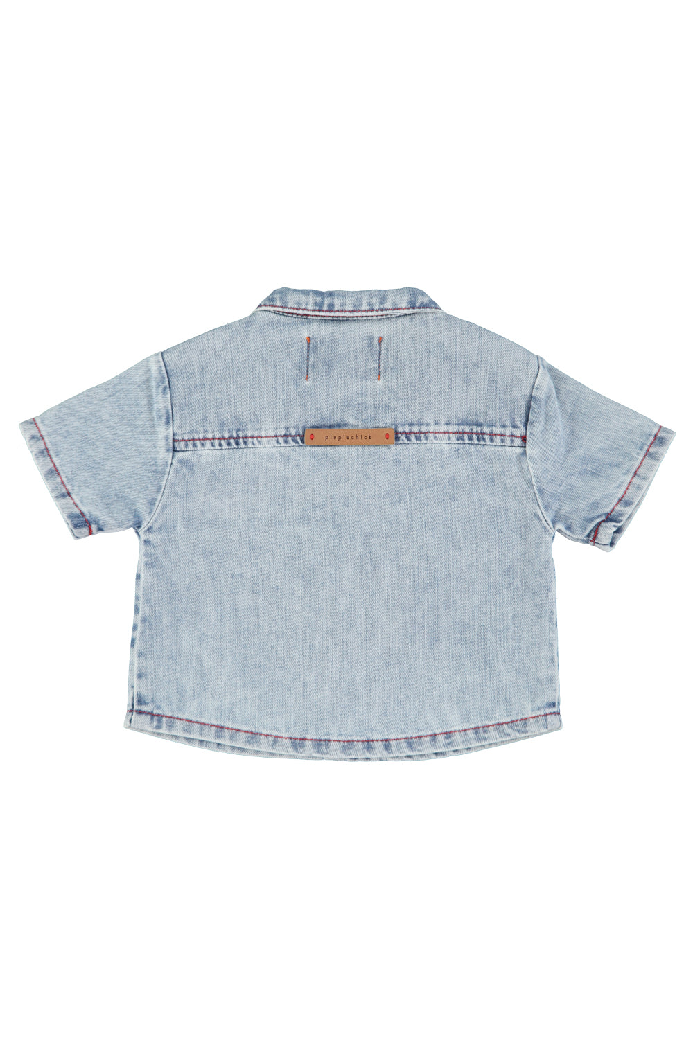 baby hawaiian shirt | blue light denim