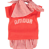 baby bloomers | red & ecru checkered