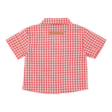Baby hawaiian shirt | red & ecru checkered