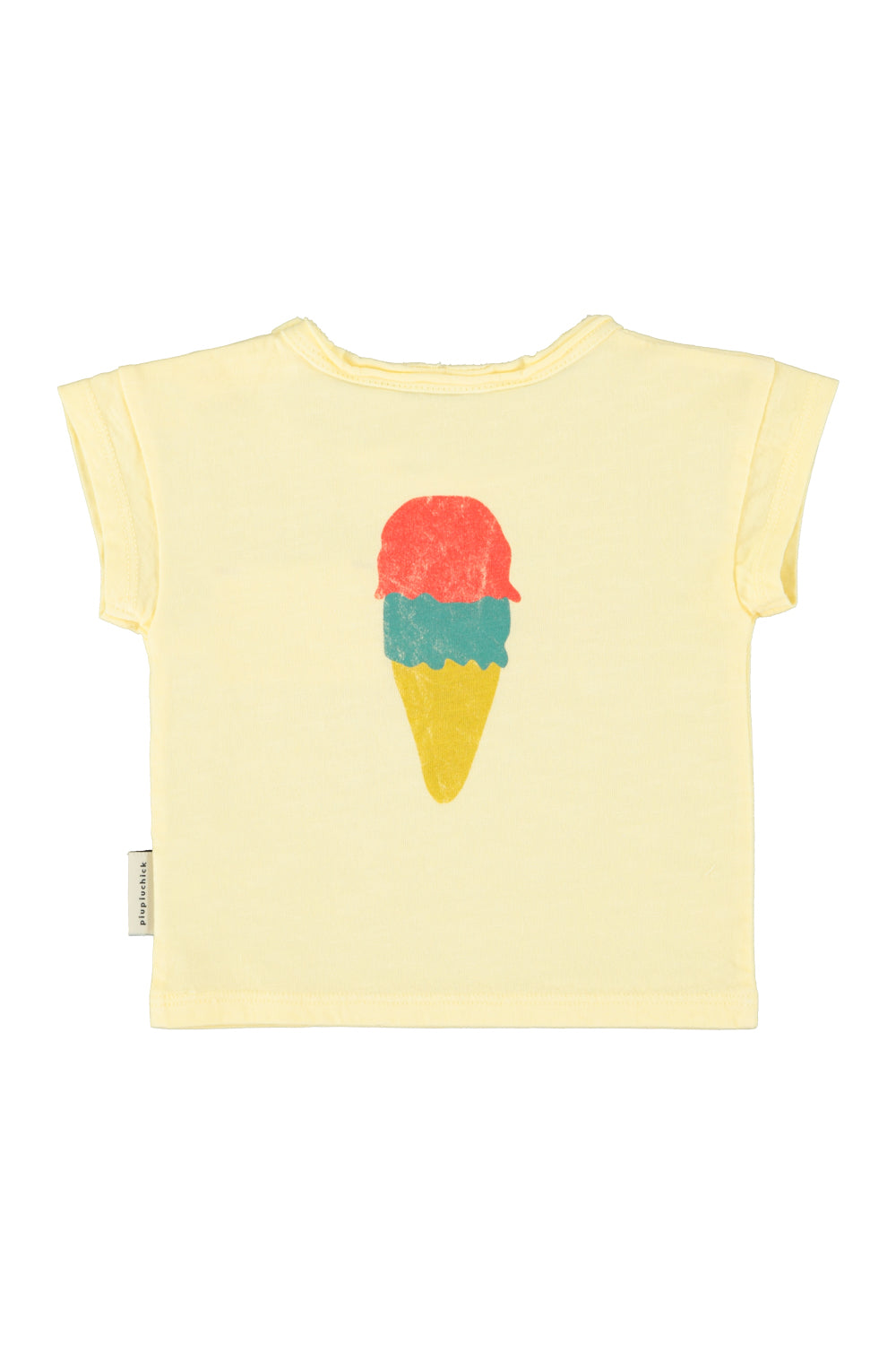 baby t-shirt | light yellow w/ "beach bar" print