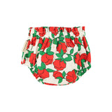 baby bloomers | ecru w/ red roses print