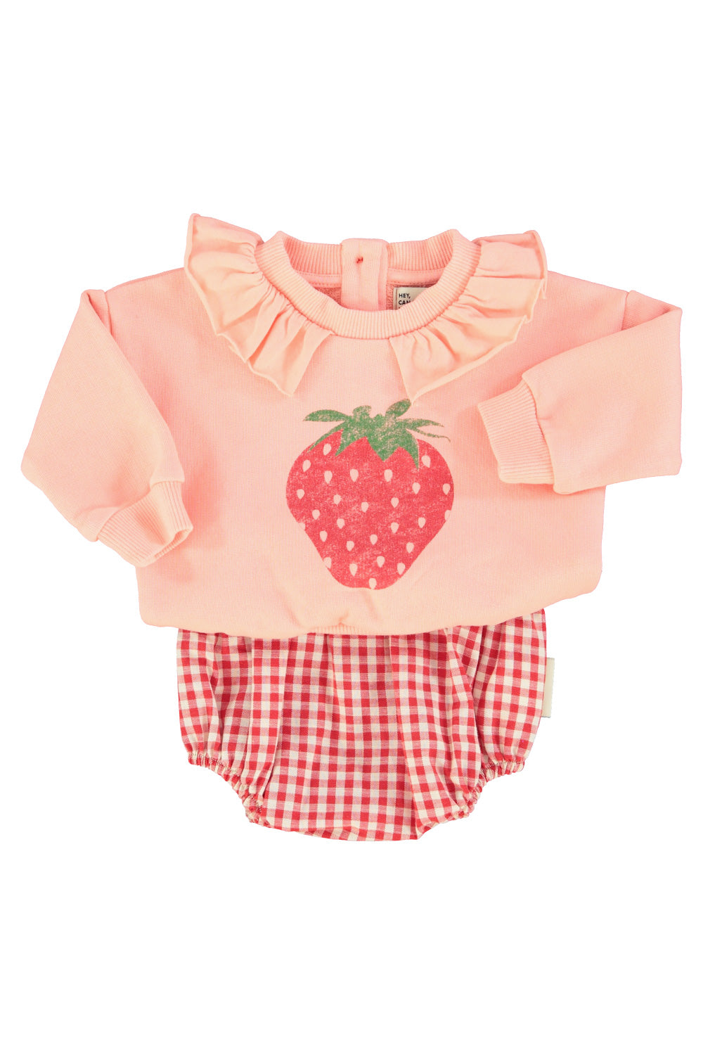 baby bloomers | red & ecru checkered
