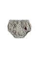 Baby shorties | Light grey w/ black flowers