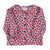 Blouse w/ round collar | Lilac w/ red apples