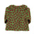 Baby blouse w/ round collar | Olive green w/ red apples