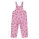 Dungarees | Pink corduroy w/ flowers allover