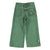 Flare trousers | Washed green denim