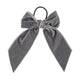 Hair velvet bow | Grey