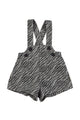 High shorts w/ straps | Grey w/ zebra print