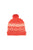 Jacquard knitted hat w/ pompon | Red