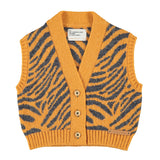 Waistcoat Orange with Zebra Print
