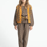 Waistcoat Orange with Zebra Print