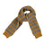 Knitted scarf | Camel & grey stripes