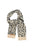 Knitted scarf | Light pink w/ animal print
