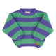 Knitted sweater | Green & purple stripes