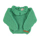 Knitted baby sweater w/ collar | Green