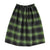 Long flannel skirt | Green & black checkered