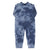 Longsleeve jumpsuit | Blue tie dye denim