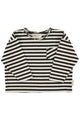 Longsleeve t'shirt | Ecru & black stripes
