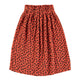 Long terry cotton skirt | Terracotta w/ animal print