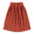 Long terry cotton skirt | Terracotta w/ animal print