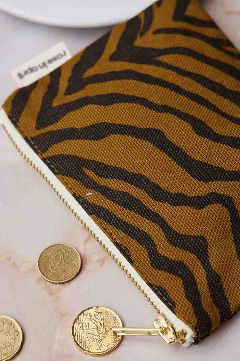 Handbag Small | Zebra print, Tapenade