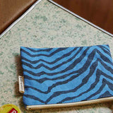 Handbag Small | Zebra print, Blue