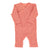 Newborn babygrow | terracotta w/ little hearts