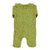 Newborn babygrow w/ collar | Olive green w/ little flowers