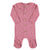 Newborn babygrow w/ collar | Pink w/ little flowers
