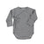 Newborn bodysuit | Grey w/ little black hearts